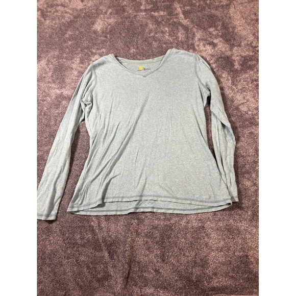 Carhartt Tops - Carhartt Womens Long Sleeve V-Neck T-Shirt Blue Heather Cotton 100683 473 Size M
